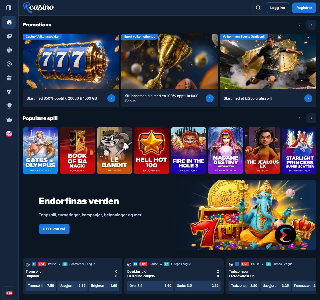 RCasino forside